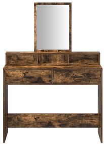 Fésülködőasztal Fiókokkal Füstölt Tölgy 100x41x140 cm