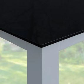 Deuba Kerti asztal Bern 190x90x75 cm - ezüst
