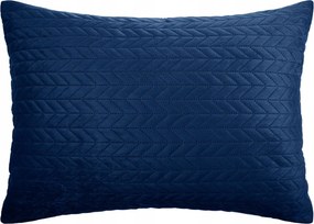 Dekoratív párnahuzat Moxie 50x70 velvet halszálka mintás sötétkék