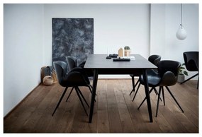 Fekete kárpitozott karfás étkezőfotel Gaia – DAN-FORM Denmark