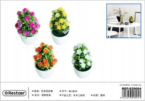 Mesterséges Szobanövény 18CM Színes Virágok Dekoráció