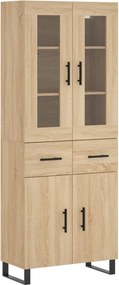 vidaXL sonoma tölgy szerelt fa magasszekrény 69,5 x 34 x 180 cm