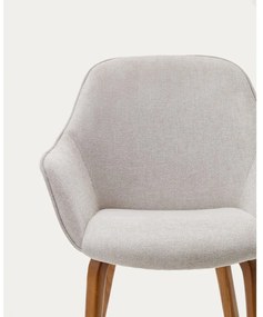 Bézs kárpitozott étkezőfotel Aleli – Kave Home