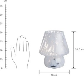 MISS MARBLE LED lámpa, fehér 21,5cm
