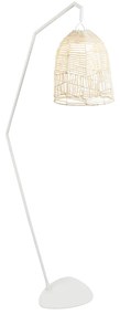 Kültéri állólámpa fehér, LED-del, IP54, újratölthető, távirányítóval - Santorini
