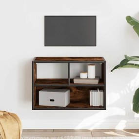 füstös tölgy színű szerelt fa és fém TV-szekrény 60x31x39,5 cm