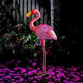 Kerti napelemes flamingó világítás pink 74 cm