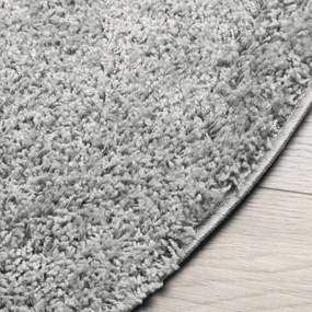 PAMPLONA szürke magas szálú bolyhos modern szőnyeg Ø 120 cm