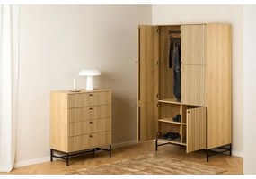 OLIVIA gardróbszekrény 99x200 cm, tölgy