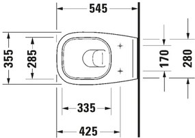 Duravit 25350900002 - Függesztett WC D-CODE kerámia/fényes fehér