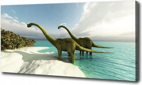 Dinoszauruszok a tengerparton vászonkép 100x70 cm
