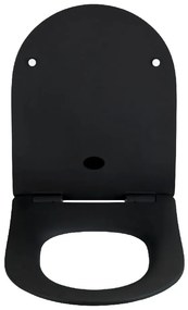 Sedilo Black matt fekete WC-ülőke, 45,2 x 36,2 cm - Wenko