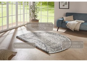 Siruma szürke-krémszínű kültéri szőnyeg, ø 200 cm - NORTHRUGS