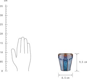 BERGAMO kávés bögre 250ml, kék