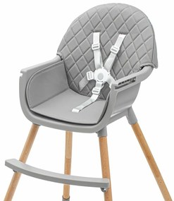 Baby Mix Freja wooden etetőszék, szürke