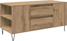 vidaXL Dohányzóasztal fiókkal Artisan tölgy 102 x 44,5 x 50 cm Faanyag