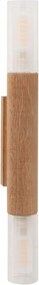 Fából készült kétpontos fali lámpa Madera cső