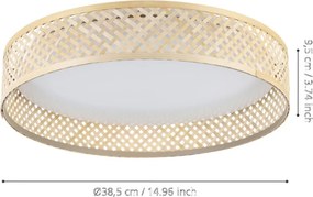 EGLO 900464 LUPPINERIA Ernyős Mennyezeti Lámpa Fehér, Barna LED IP20