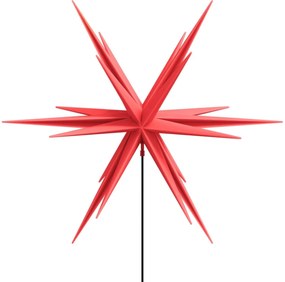 összecsukható tüskés piros karácsonyi lámpa LED-del 57 cm