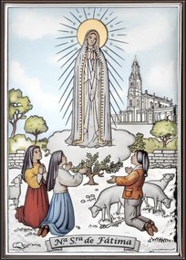 Fatimai Szűzanya kép SA0001/2C Színben Gravírozás Ingyen!