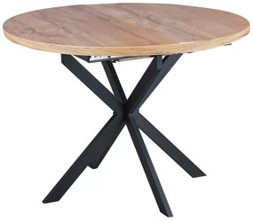 Kihúzható étkezőasztal GASTON 100(135)X100 cm, tölgy artisan dekor