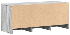 szürke sonoma színű szerelt fa TV-szekrény LED-del 97x34x40 cm
