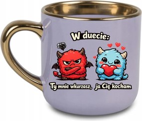 Bögre Duett: Te idegesítesz, én szeretlek Valentin nap 400 Lila