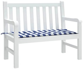 kék/fehér csíkos oxford-szövet kerti padpárna 120x50x4 cm