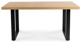 Bővíthető Étkezőasztal Aranytölgy/Fekete Színben. EDWIN 160-260 cm