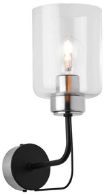 Jupiter 1885 - CERES fali lámpa 1xE27/15W/230V matt króm/fekete