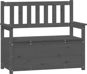 vidaXL szürke tömör fenyőfa pad 112,5 x 51,5 x 96,5 cm