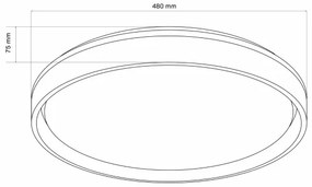 LED Dimmelhető mennyezeti lámpa JADWIGA LED/72W/230V 3000-6000K + távirányító