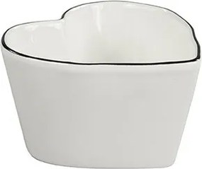 Szív alakú tál S kicsi fekete Bastion Collections tál