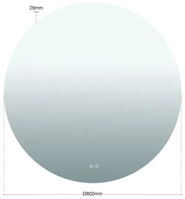 Orion - LED tükör FOCUS háttérvilágítással LED/27W/230V 3000/4200/6000K átm. 80 cm IP44