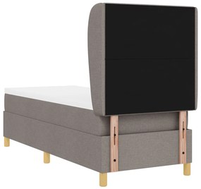 Boxspring Ágy Matracokkal Taupe 80x200 cm Szövet