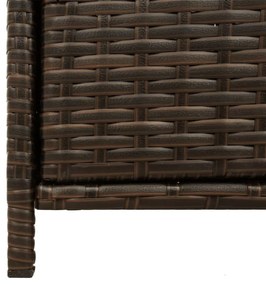 barna polyrattan kerti tárolószekrény 83x45x76 cm