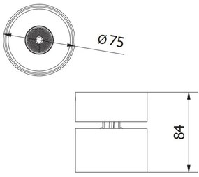 Lámpa Mennyezeti BIANCO, 8W, 680lm, AC220-240V, 50/60 Hz, PF>0,9, Ra≥80, IP20, IK06, 36°, 4000K, kör, fehér
