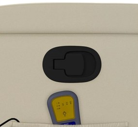 vidaXL krémszínű műbőr dönthető masszázsfotel