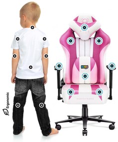 Diablo X-Player 2.0 szövet gamer szék gyerekeknek Kids méret: Marshmallow Pink/Rózsaszín