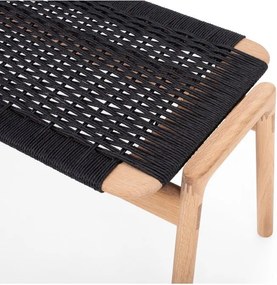 Fekete-natúr színű pad Klupa – Gazzda