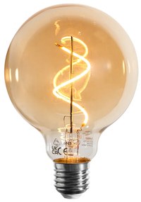 E27 Dimmelhető LED izzó spirál izzószál G95 Arany 4W 270lm 2100K