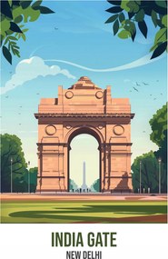 Poszter 30x40cm India Gate, Újdelhi