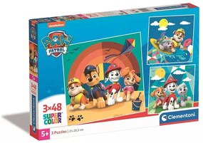 Mancs Őrjárat Beach 3x48 db-os puzzle Clementoni