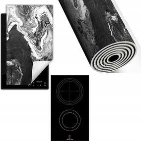 Indukciós Védőszőnyeg Konyhapult 30x52 szürke márvány