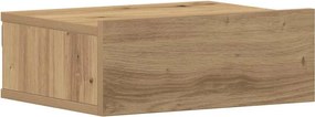 vidaXL kézműves tölgy szerelt fa fali éjjeliszekrény 40x32x15 cm