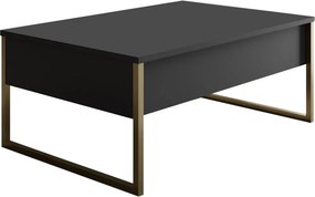 Nappali bútorszett, antracit-arany, 180 cm