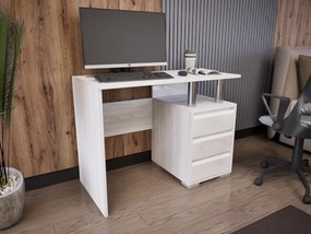 Somnia Kicsi íróasztal (Hófehér kőris-Magasfényű Fehér) modern