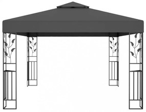antracitszürke dupla tetős pavilon 3 x 4 m