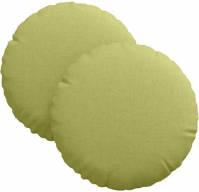 vidaXL Ülőpárnák 2 pcs Világos zöld Ø30 x 13 cm szövet