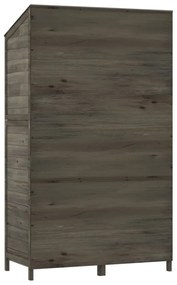 antracit tömör fenyőfa kerti fészer 102x52x174,5 cm